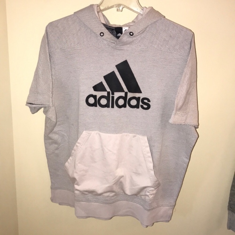 Adidas short sleeve lightweight hoodie